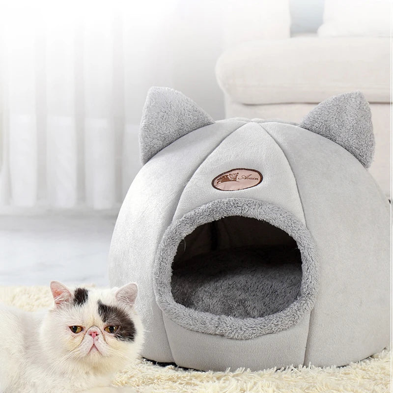 Nueva cama para gatos de confort profundo, colchoneta cálida, cesta para perros pequeños