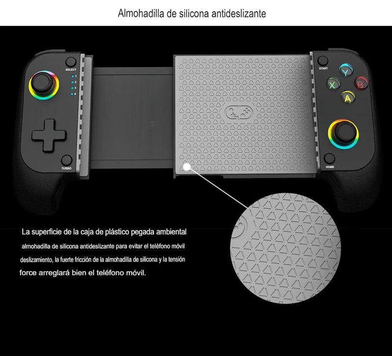 Controlador de juegos móvil para iPhone y Android con luz RGB, compatible con PS Remote Play, Xbox Cloud